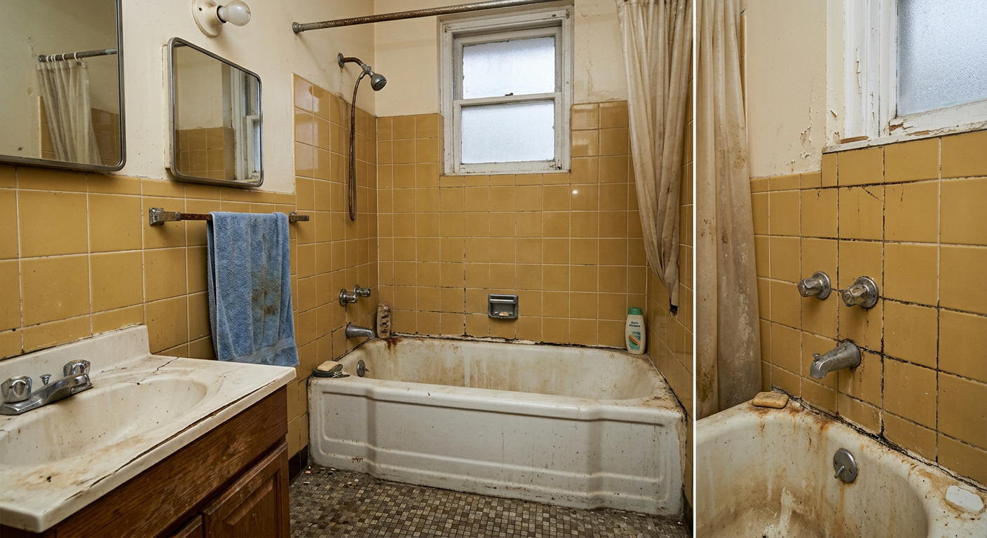 Salle de bain avant rénovation à Montargis (45)